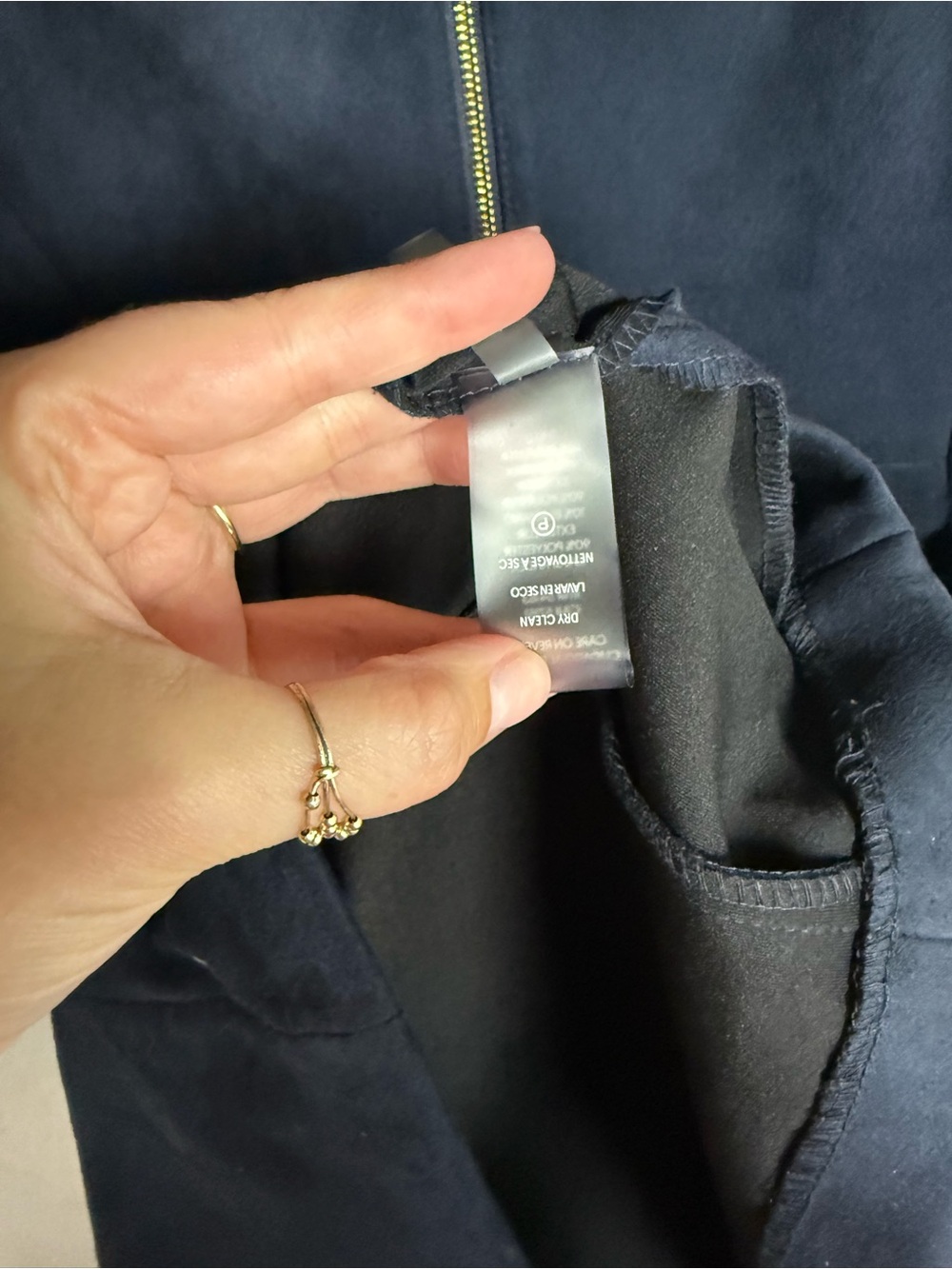 Calvin Klein Navy Puff Sleeve Midi Sheath Dress - Picture 8 of 10